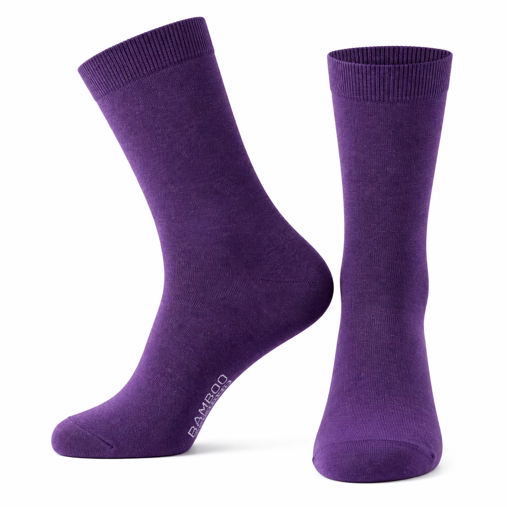 Deep Purple Bamboo Socks - Hypoallergenic bamboo fiber socks