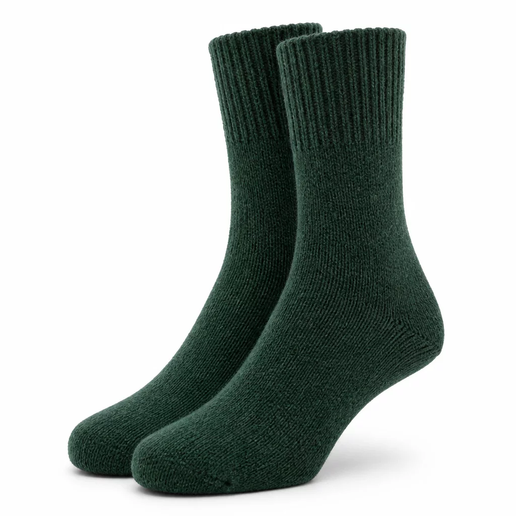Emerald Green Wool Socks - Merino blend warm thermal socks