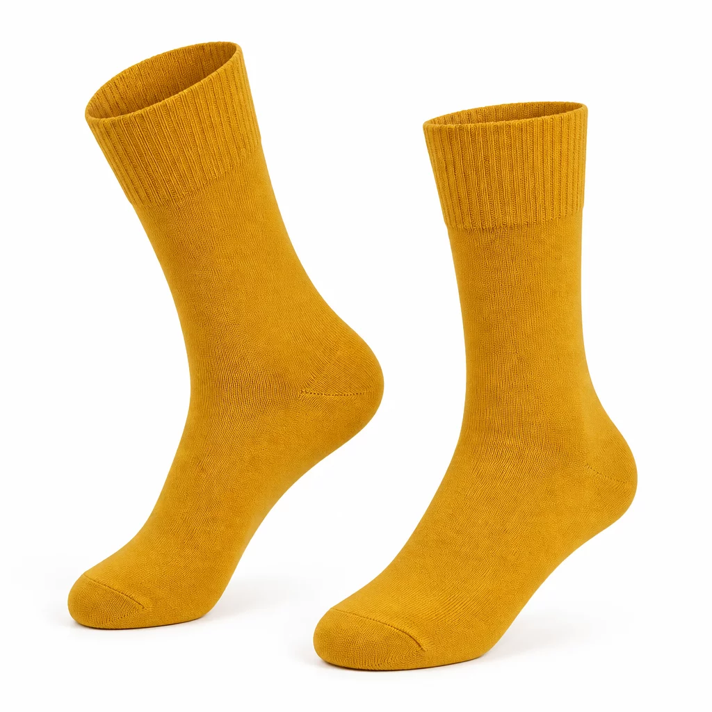 Mustard Yellow Casual Socks - Vibrant combed cotton everyday socks