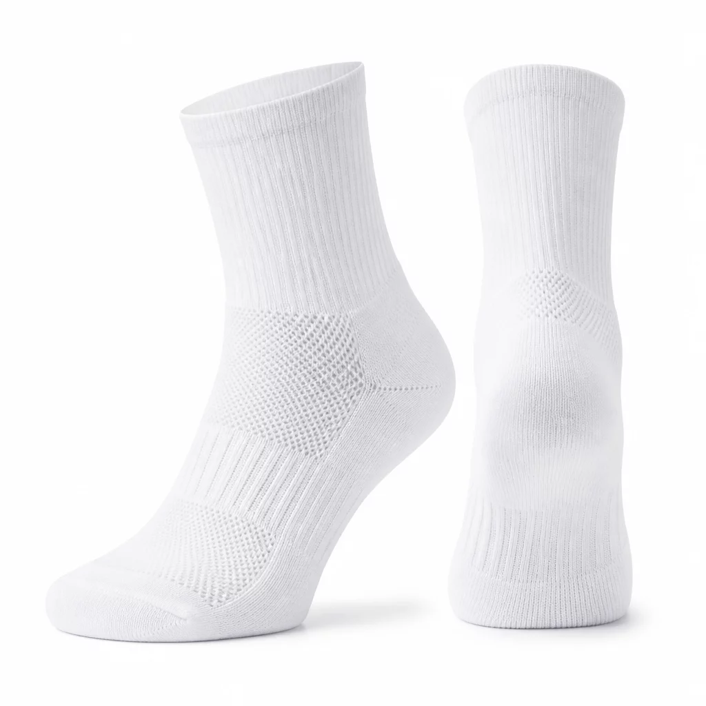 Pure White Running Socks - Anti-blister marathon socks