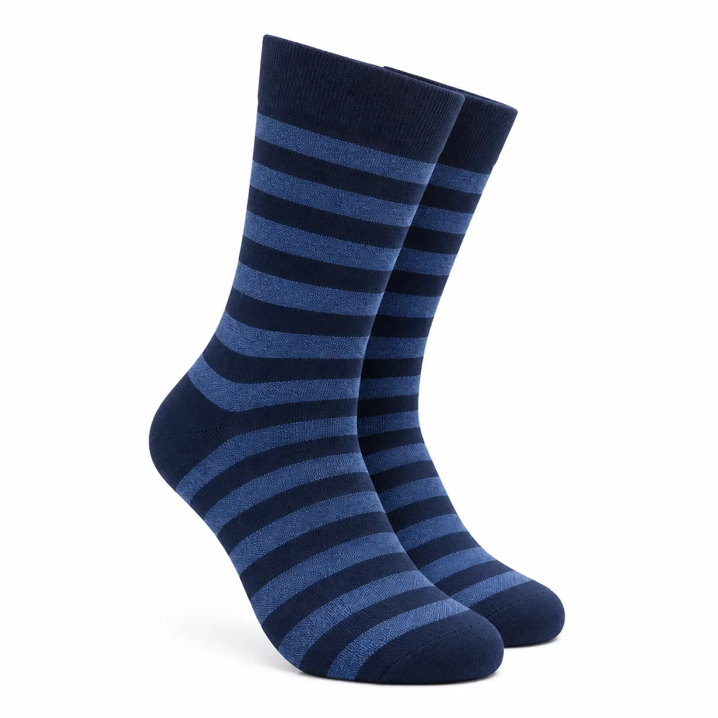 Sapphire Blue Striped Socks - Classic nautical stripe socks
