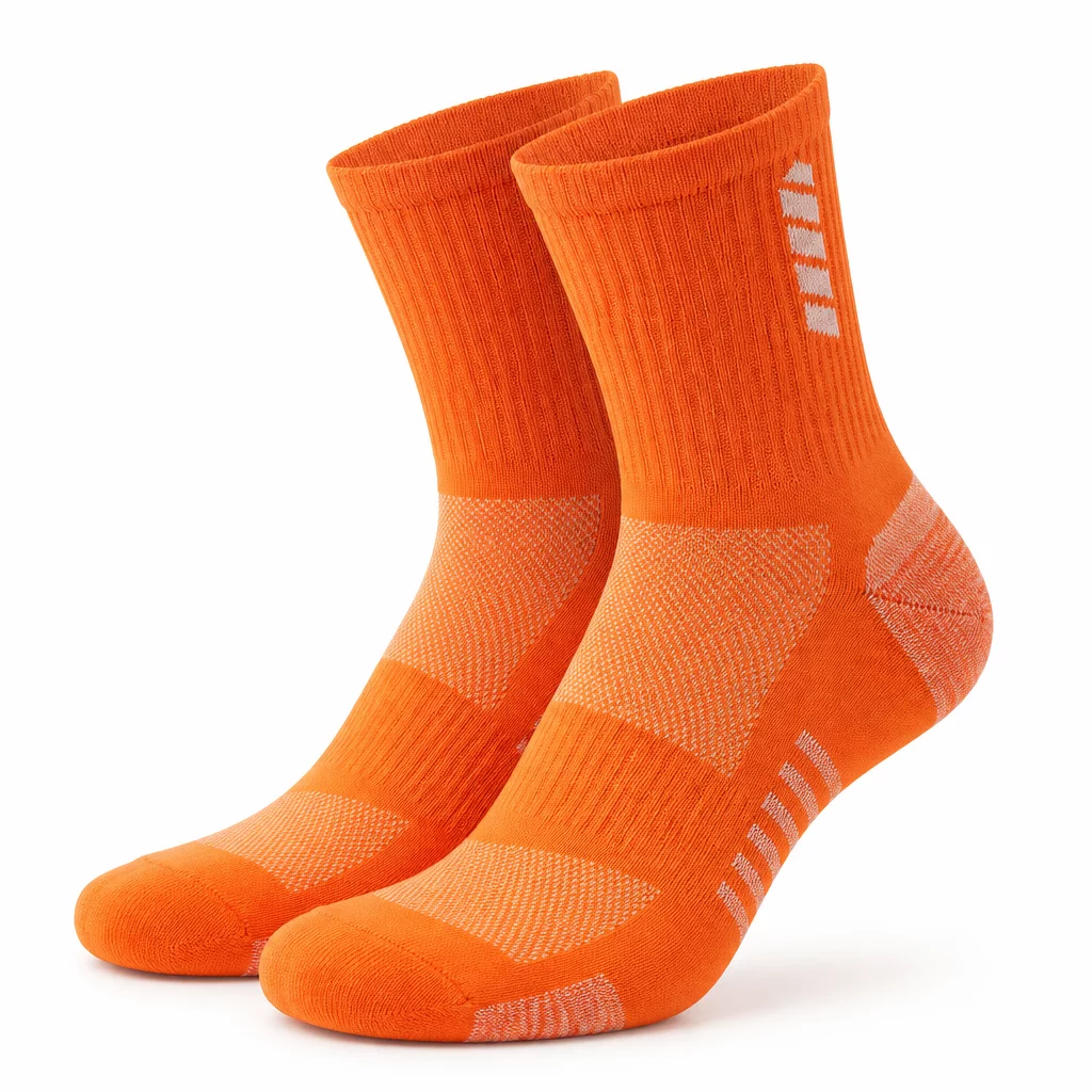Sunset Orange Sport Socks - Quick dry athletic workout socks